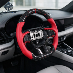 Volant en cuir et fibre de carbone forgé sur mesure avec éclairage LED pour Dodge Charger Challenger SRT Scat Pack 2016 2017 2018 2019 2020 2021 - Product Image 6