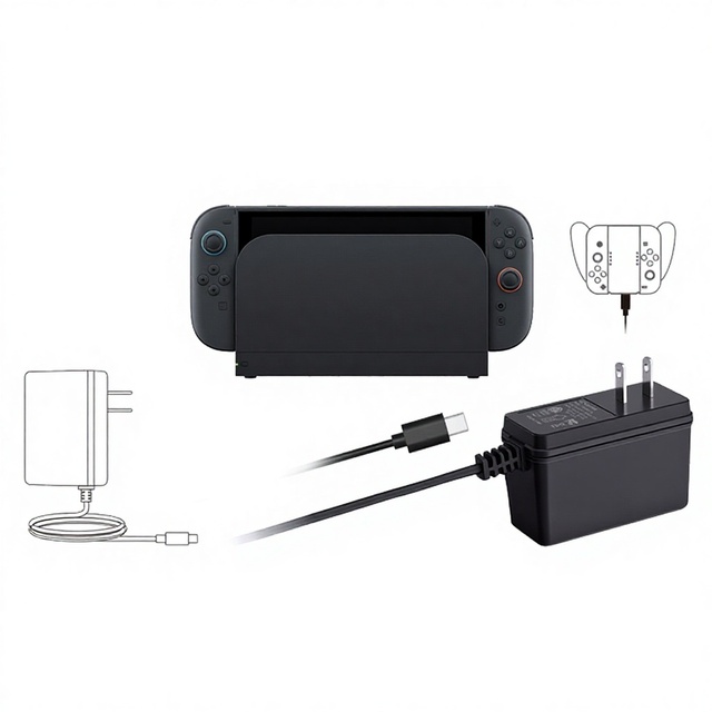 High-Speed Charging Stand for Nintendo Switch 2 Console AC Adapter Power Charger Game Accessories