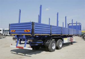 Semi-remorque à plateau basculant en acier à 3 essieux de 13,6 m avec plateau en acier diamanté et train de roulement JOST pour le marché russe/kazakh, capacité de charge de 40 à 60 tonnes - Product Image 3