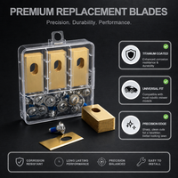 Kit de lames de rechange pour tondeuse robotisée à revêtement en titane, adapté aux tondeuses à gazon robotisées Dreame ou Mova, 9/30/45 pièces