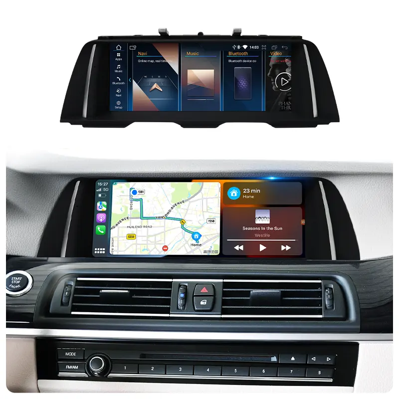 KLYDE 10,25/12,3 Zoll Original-Stil Bildschirm für BMW 5er F10 F11 8 GB+128 GB Carplay Android 13 Auto-Multimedia-Player