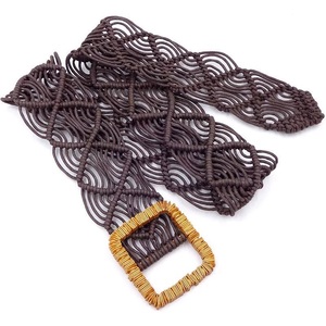 Moda macramé bohemio Decoración Accesorios borla 10 mm Cinturón trenzado estrecho vestido <span class=keywords><strong>de</strong></span> mujer anudado decorado decoración del hogar - Product Image 3
