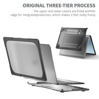 Pour ordinateur portable Microsoft 7 13.8 "2024 étui en plastique universel avec support sur la conception arrière