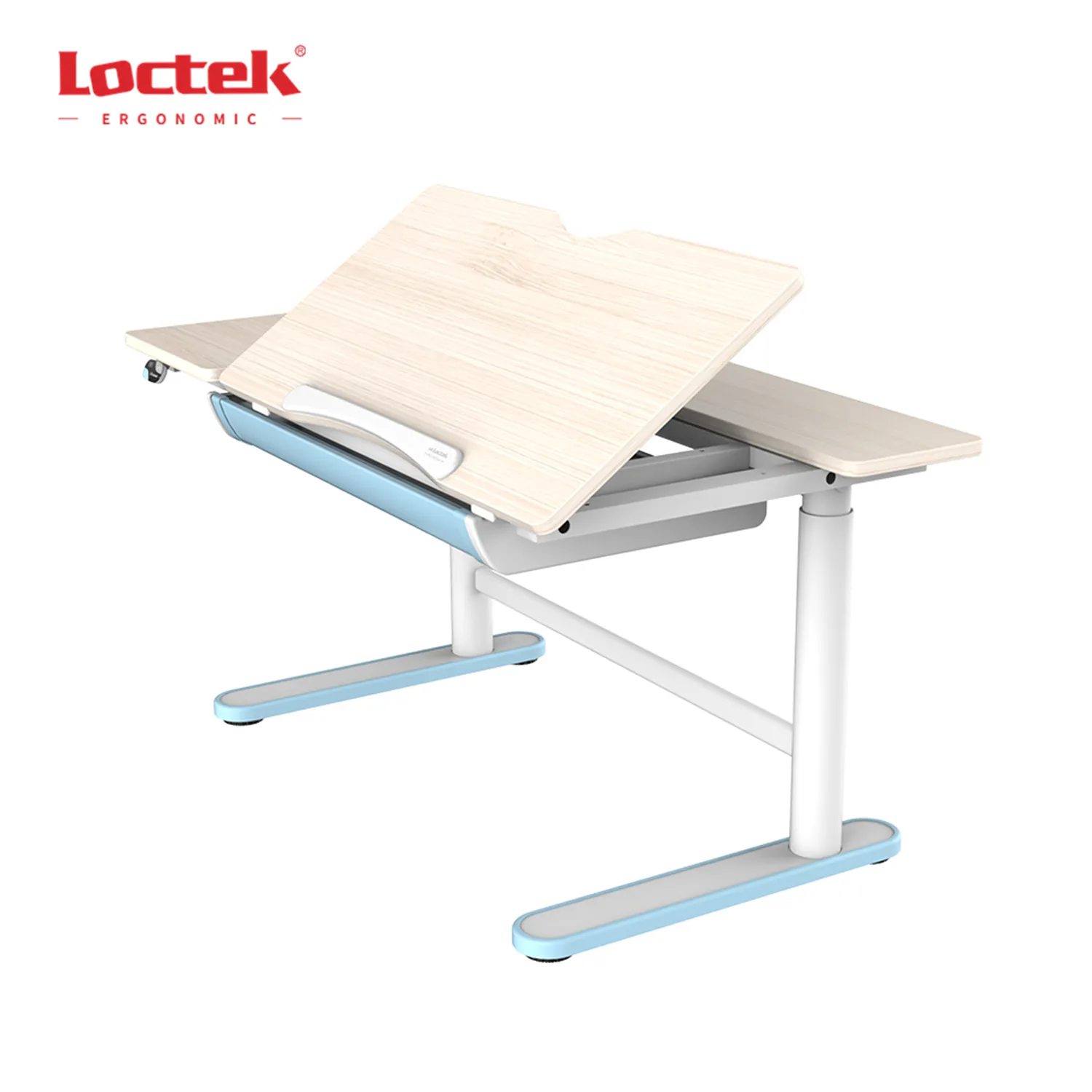 Loctek Mesa de Estudo Ergonômico para Crianças Estudantis Ajustar Tilt Kid Altura Ergonômica Ajustável Crianças CD201 com Estante