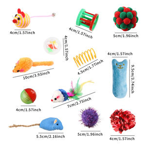 Juego <span class=keywords><strong>de</strong></span> Juguetes para Gatos, Paquete <span class=keywords><strong>de</strong></span> 6, Variedad Divertida, Más Vendidos, Combo <span class=keywords><strong>de</strong></span> Juguetes para Mascotas con Campana, Ratón y Pelota, Venta al por Mayor - Product Image 6