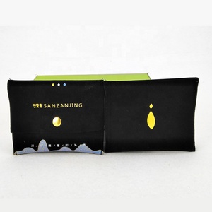 Bolsa de Regalo de Terciopelo Negro con Logotipo Personalizado, Bolsa de Joyería con Inserto para Tarjetas, para Anillos y Collares - Product Image 4