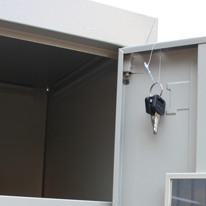 Armario de Almacenamiento Gris de Una Puerta para Dormitorio, Armario Metálico de Altura Completa con un Compartimento, Fácil de Montar, <span class=keywords><strong>ORPHEUS</strong></span> - Product Image 6