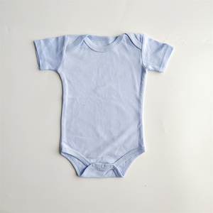 All'ingrosso vestiti bambino ragazzi 0-3 mesi manica corta tutina 100% <span class=keywords><strong>cotone</strong></span> Plain pagliaccetto bambino - Product Image 5