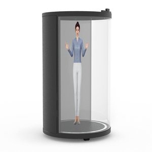 75inch quảng cáo triển lãm Bảo tàng trong suốt Màn hình hiển thị hộp <span class=keywords><strong>3D</strong></span> Hologram ảo Showcase xi lanh HOLO Ống ai con người - Product Image 4