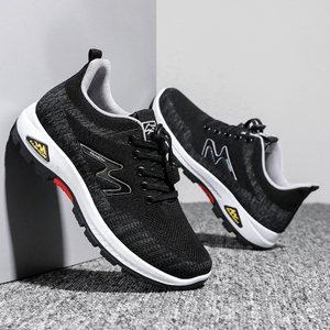 High Quality Men Lace-up Cowhide Phylon Mesh Fashion Trend Flexible Soft Sole Comfortable <b>Running</b> and Walking Sports Shoes - Product Image 4