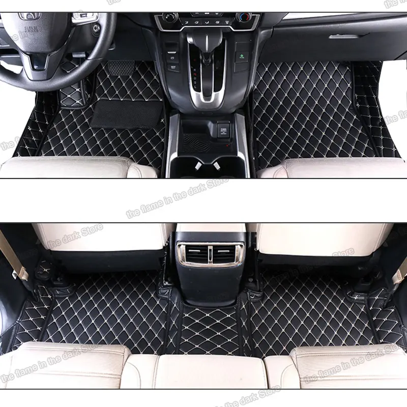 De coche de cuero estilo alfombras de piso para honda crv 2017, 2018, 2019, 2020, 2021 5th no-slip interior accesorios alfombra cr-v