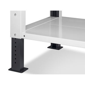 Fami WORK2031 établi réglable, 200cm, plateau en bois, 4 tiroirs et mur perforé - Product Image 5