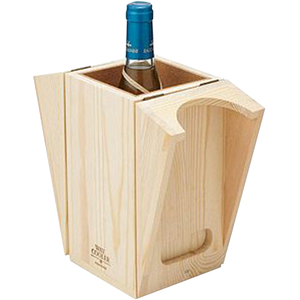 Luxury Wooden Wine Gift Box with Natural Cork Interior Insulation Designed to Keep Wine Bottle Cool Premium Packaging Case - Product Image 3
