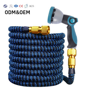 Tuyau d'arrosage de jardin flexible et extensible haute pression de 15 m (50 pieds) de haute qualité avec poignée confortable, norme CNS pour la maison - Product Image 1