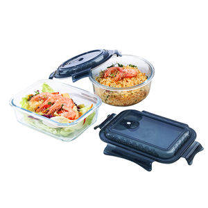 Boîte à lunch <span class=keywords><strong>en</strong></span> <span class=keywords><strong>verre</strong></span> borosilicate haute résistance, écologique, ensemble de contenants alimentaires, hermétique, sans BPA, compatible micro-ondes, pliable - Product Image 4