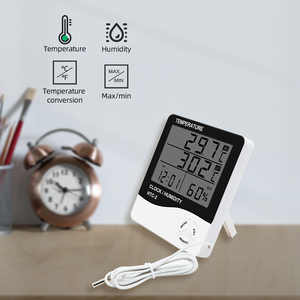 Best Digital <strong>Thermometer</strong> <strong>Hygrometer</strong> Weather Station Indoor Digital Temperature Humidity Meter Barometer - Product Image 5
