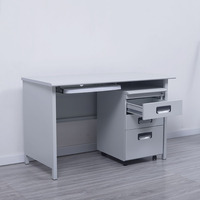 Bureau de direction moderne très vendu avec tiroirs en acier inoxydable, bureau d'ordinateur économique pour usage commercial et domestique