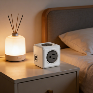 Multiprise US Cube 3 prises 2 USB-C PD à charge rapide, gain <span class=keywords><strong>de</strong></span> place pour <span class=keywords><strong>cuisine</strong></span>, chambre, hôtel - Product Image 1