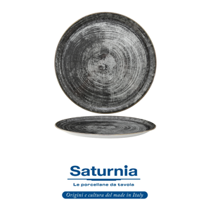 Plato para Pizza Saturnia Napoli Negro Redondo con Impresión Digital de 33 cm para Restaurante, Hotel, Suministros al por Mayor, Vajilla al por Mayor - Product Image 4