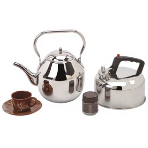 Stainless Steel Tea Set With Lid And Handle Minimalist Design Dishwasher Safe For Party Use - Product Image 2