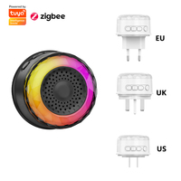 Sirène intelligente Tuya ZigBee pour la sécurité domestique, capteur d'alarme sonore et lumineux, normes EU US UK, capteur de présence humaine CO VOC PIR