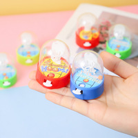 Mainan Konsol Mini Desktop Interaksi Orang Tua-Anak Teka-teki TK Mesin Tembak Jari Mini Bola Basket Genggam Plastik