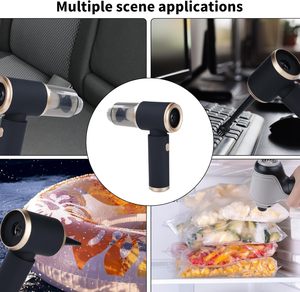 เครื่องดูดฝุ่นในรถยนต์แบบมือถือ 6000Pa ใช้แบตเตอรี่ไร้สาย ชาร์จได้ พร้อมอุปกรณ์เสริมหลากหลาย ดีไซน์ 4-in-1 สำหรับบ้าน สำนักงาน และสัตว์เลี้ยง - Product Image 2