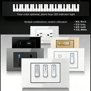 Summao Us Au Universele Wandschakelaar Socket 1 2 3 4 Gang 1way 2 Way Wandlamp Schakelaars - Product Image 2