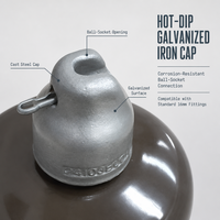 Isolateur en porcelaine suspendu en forme de disque, anti-pollution, avec douille à bille de 16 mm, disque de 255 mm, 120 kN, glaçuré