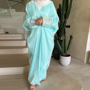 Zifeng OME moyen-orient Toga Cardigan femmes musulman brillant couleur unie transfrontalier Spot dubaï Cardigan jupe longue Abaya - Product Image 2