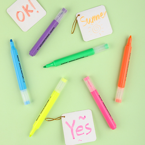 Gxin G-305V bán buôn không độc hại thấp mùi đa màu <span class=keywords><strong>Highlighter</strong></span> Bút Đánh Dấu thiết lập với <span class=keywords><strong>clip</strong></span> cho trẻ em - Product Image 5