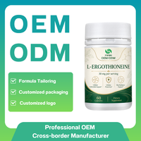 L-Ergothionéine naturelle dérivée de champignons, OEM |   Antioxydant végétalien |   Complément Premium de Protection Solaire à l'Ergothionéine