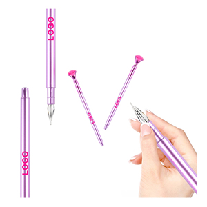 Customized Promotional Plastic Gel <b>Ink</b> Pen Big Diamond Crystal Bluk 1.0mm <b>Refills</b> Custom Printing Logo Personal Pens Office Gift - Product Image 2