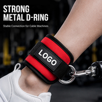 Sangle de cheville réglable avec logo personnalisé, fabrication professionnelle, rembourrage SBR, attache en nylon pour la gym