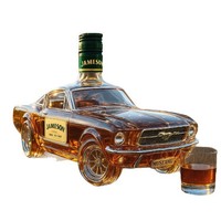Nouvelle bouteille de whisky en verre Mustang Police, design minimaliste moderne, fabriquée en Chine, pour l'exportation.