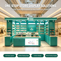Vitrine de souvenirs pour centre commercial, présentoir pour cadeaux et crèmes pour les mains, comptoir d'exposition lumineux à LED pour boutique de centre commercial