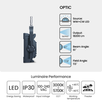 Panneau lumineux LED bicolore CW+WW Soft Panel 300DW 18200lm CRI98 pour studio TV, tournage de films, contrôle DMX512, indice de protection IP30