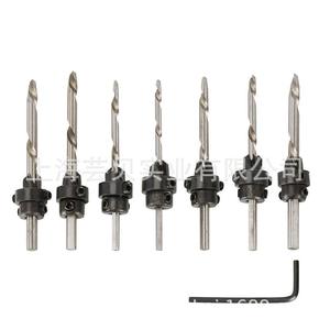 Countersink <b>Drill</b> <b>Bits</b> 7-Piece Set 6mm Shank 55mm Length 2 Flute Bright Finish For Nonferrous Metals - Product Image 1