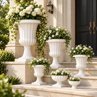 Vase à fleurs romain en plastique de luxe de haute qualité, vintage, détachable, pour centre de table de mariage, maison, jardin, événements floraux