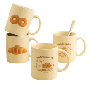 Tasses à <span class=keywords><strong>café</strong></span> en céramique personnalisées, style crème, esthétiques, vintage, vierges, mignonnes, fleurs, Noël - Product Image 2