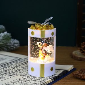 Christmas Gift <b>Box</b> <b>LED</b> <b>Light</b> up Plastic Small Wind <b>Lights</b> Music <b>Box</b> with Battery Powered Luminous Christmas Scene Arrangement - Product Image 3