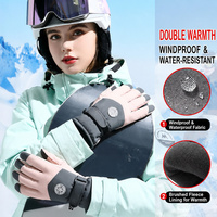 Gants de ski imperméables pour hommes et femmes, épais, thermiques, coupe-vent, compatibles écran tactile, pour la pratique du ski en station et les jeux de nuit sur la neige