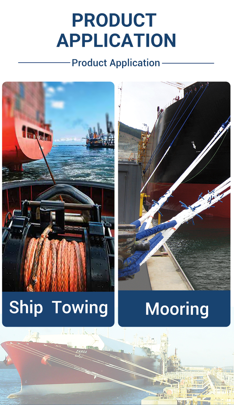 Boat Supply Spectra 12 Strand UHMWPE Rope 20mm Mooring Rope