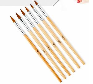 Ensemble de pinceaux à ongles en gel épais avec manche en bois rouge, étiquette privée, pinceaux fins pour la peinture, pour manucure professionnelle - Product Image 6