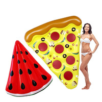 Vente en gros transfrontalière : Matelas flottant gonflable pour adultes, radeau flottant en forme de pizza pastèque