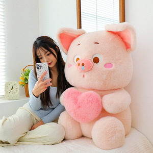Fluffy đồ chơi sang trọng lợn với trái tim Thú nhồi bông lợn đồ chơi sang trọng tùy chỉnh thực hiện đồ chơi sang trọng - Product Image 3