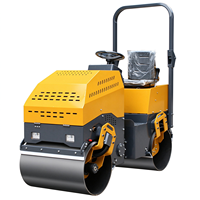 Compacteur routier vibrant à double tambour articulé, machine de compactage autoportée, direction hydraulique