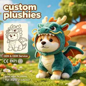 Peluche Drago Shiba Personalizzato all'Ingrosso, Morbido Animale di Peluche per Regalo <span class=keywords><strong>Anno</strong></span> <span class=keywords><strong>del</strong></span> Drago e Fornitura all'Ingrosso - Product Image 1