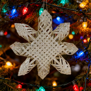 Les flocons <span class=keywords><strong>de</strong></span> <span class=keywords><strong>neige</strong></span> <span class=keywords><strong>de</strong></span> Noël personnalisés tissés en bambou conviennent comme décorations pour la maison ou ornements <span class=keywords><strong>de</strong></span> fête <span class=keywords><strong>de</strong></span> Noël. - Product Image 6