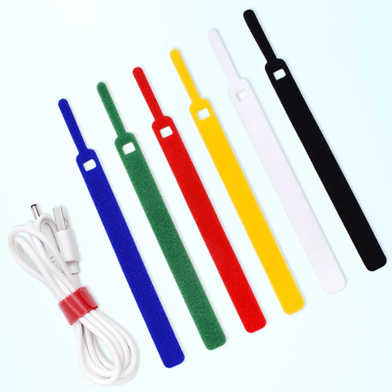 high-quality Hook and Loop Fastene Reusable Nylon Fastening Cable Straps Tape Wire Organizer Non-Scissors Required